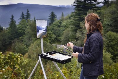 Artist at Columbia River Gorge