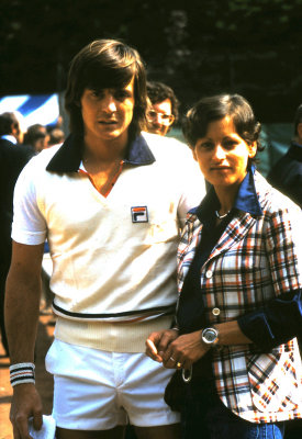 A.Panatta...and a fan. There were always pretty girls fans around Adriano court....