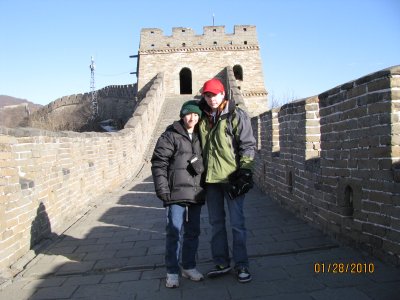 zevi barth and sammy on the Great Wall of China