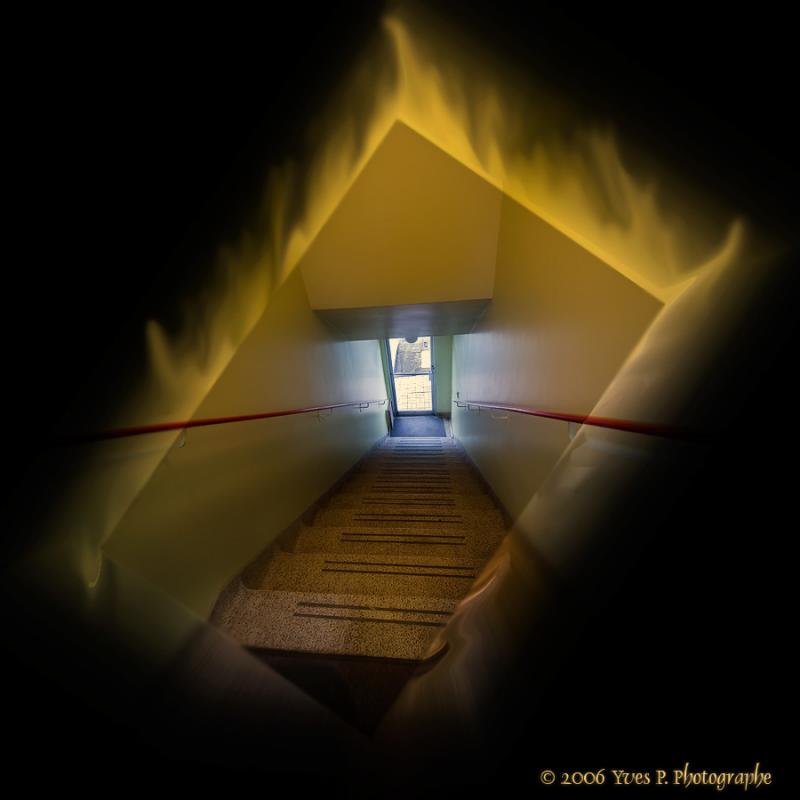 Stairway on fire ...