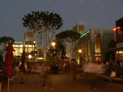 Downtown Disney at dusk