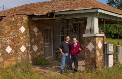 Dad and Me at Old Gas Station in Lehigh OK.jpg