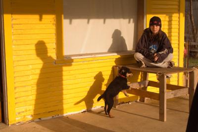 Chris, Emily and Dog