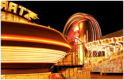 The Carnival in Lewisville at Night