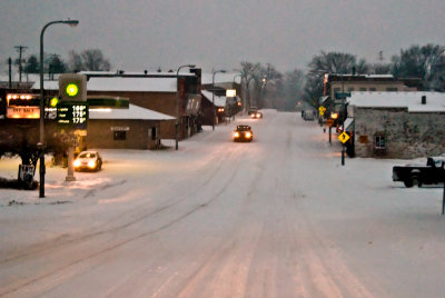 Snowy New London Main Street  ~  January 3