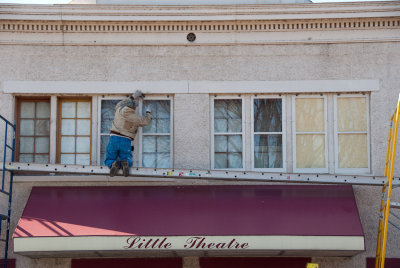 Work on the Little Theater  ~  April 21