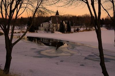 Mill Pond Church Early Evening  ~  February 23