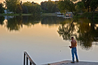 Fishing on the Mill Pond  ~  September 5
