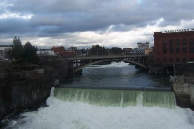 Spokane river and falls