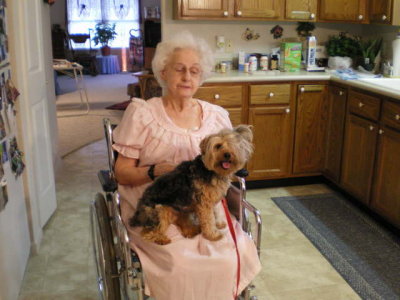 Grandma Harmison with Darlenes dog.jpg