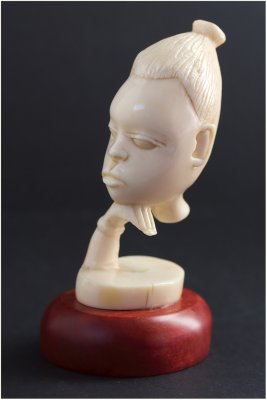 African Girl - Head Study in Ivory with a Pink Ivory Base .jpg