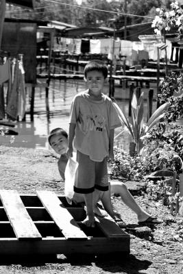Water village kids.