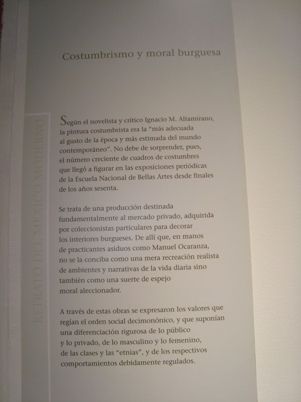 Costumbrismo y moral burguesa