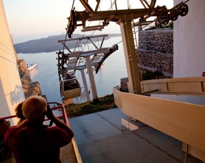 Cable Car - Santorini