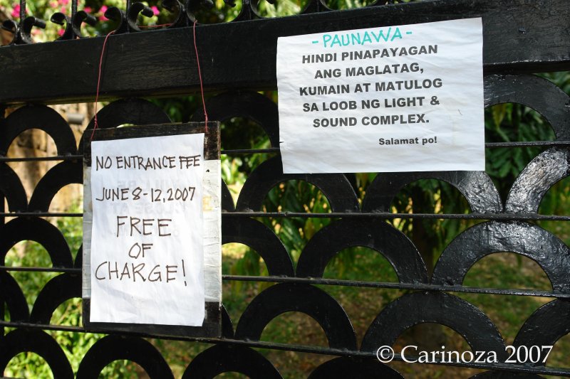 Rizals Execution Site:  free entrance today!