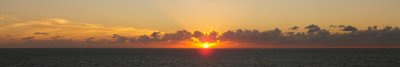 5 photo panorama stitch of sunset