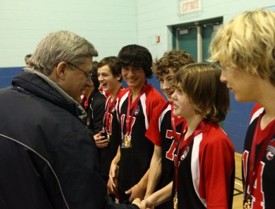 Prime Minister Harper meeting our boys