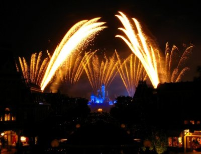 Fireworks at Hong Kong Disneyland