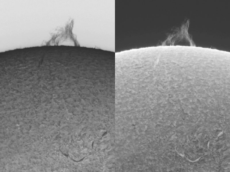 Large prominence 4 April 2010