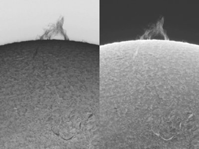 Large prominence 4 April 2010
