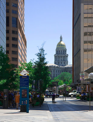 The Golden Dome of the Capitol of Colorado