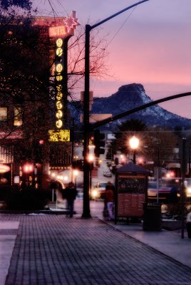 Thumb Butte From Court House Square