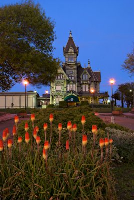 Carson Mansion At Twilight