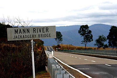 Mann River sign Gwydir Highway