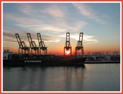 The start of another day, port of Los Angeles.