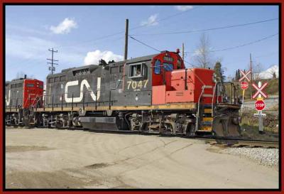CN 7047 waiting for clearance.