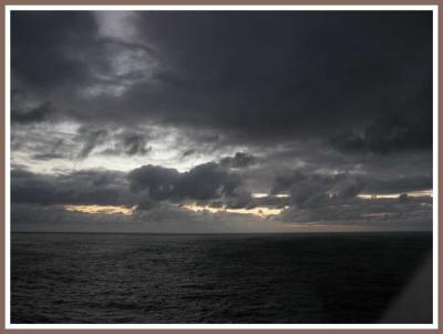 Sunset at sea.