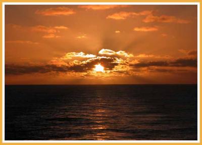 Sunset at sea.