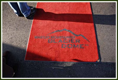 Passengers get the red carpet treatment.