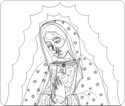 Virgen in wireframe