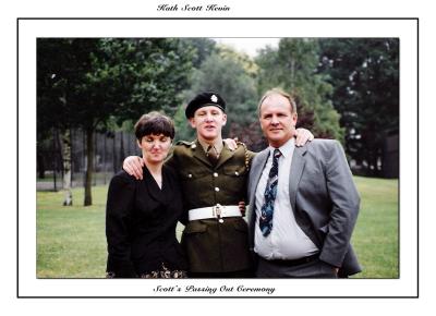 Kev and Kath with Scott at his passing out parade