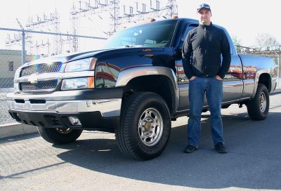 Jean-Rock and his big GM pickup