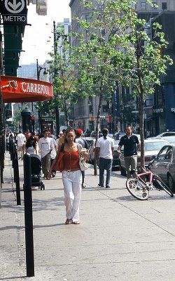 Ste-Catherine st,, the most popular street in Montreal