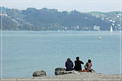 Chat on the lakefront