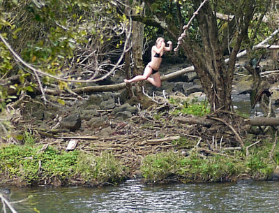 Nicole at Kipu Falls, Kauai Hawaii