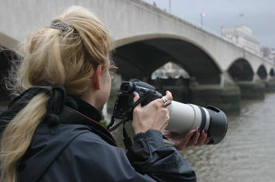 Carole searches for wildlife in the Thames