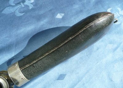 Sewn Leather Seam of Flask