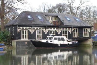 Gooseander, and house on the Island.