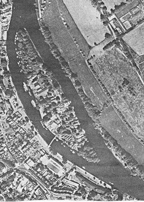 Eel Pie Island from the air. ca1960's