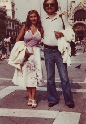 with first husband in Venice