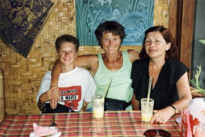Bali, 1993, with Lida and Julian
