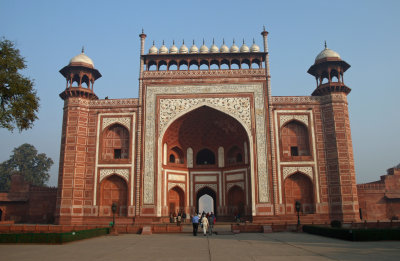 entering the Taj Mahal
