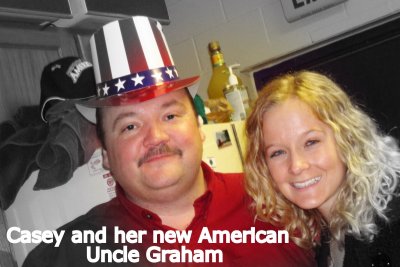 Casey and her new AMerican Uncle Graham!