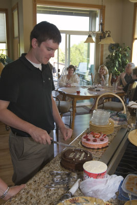 David couldn't let those cakes go without testing them.