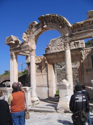 Temple of Hadrian-built 118-138A.D. and consecreted to Emperor Hadrian.