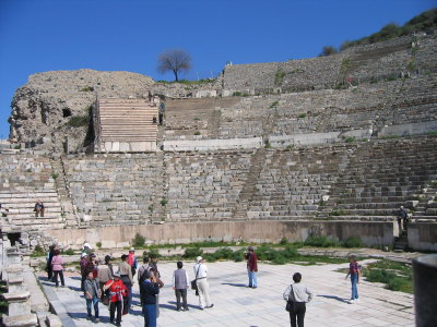 The Great Theater, built in the Hellenistic A.D. can seat 25,000 spectators. Used for gladiator fights also.